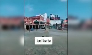 লকডাউনে থাকা কলকাতার দৃশ্য
