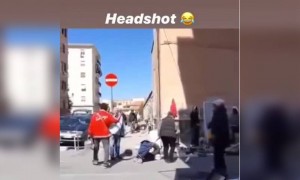 ফুটবল হেড মারতে গিয়ে কি হলো দেখুন