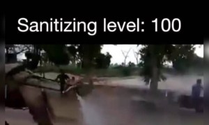 এভাবে স্যানিটাইজার কোন দেশে ছড়ানো হচ্ছে?