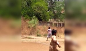 হাত না থাকা সত্ত্বেও মনের জোরে ক্রিকেট খেলছে এই বাচ্চাটি, জানাই সেলাম