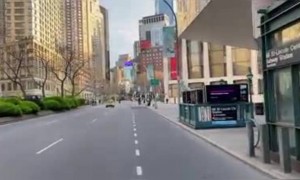 নিউ ইয়র্কের রাস্তা লকডাউনের জন্য কত ফাঁকা দেখুন