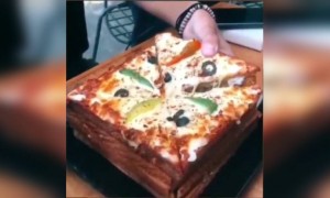 পিজা বার্থডে কেক কখনো দেখেছেন?