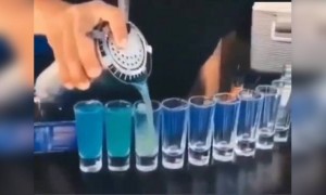 একই বোতল থেকে নানা রঙের ড্রিংক দেখুন