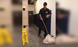 ঝাড়ু থেকে বেরোলো কুকুর