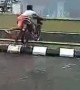 বাইক গিয়ে পড়লো ড্র্রেনে